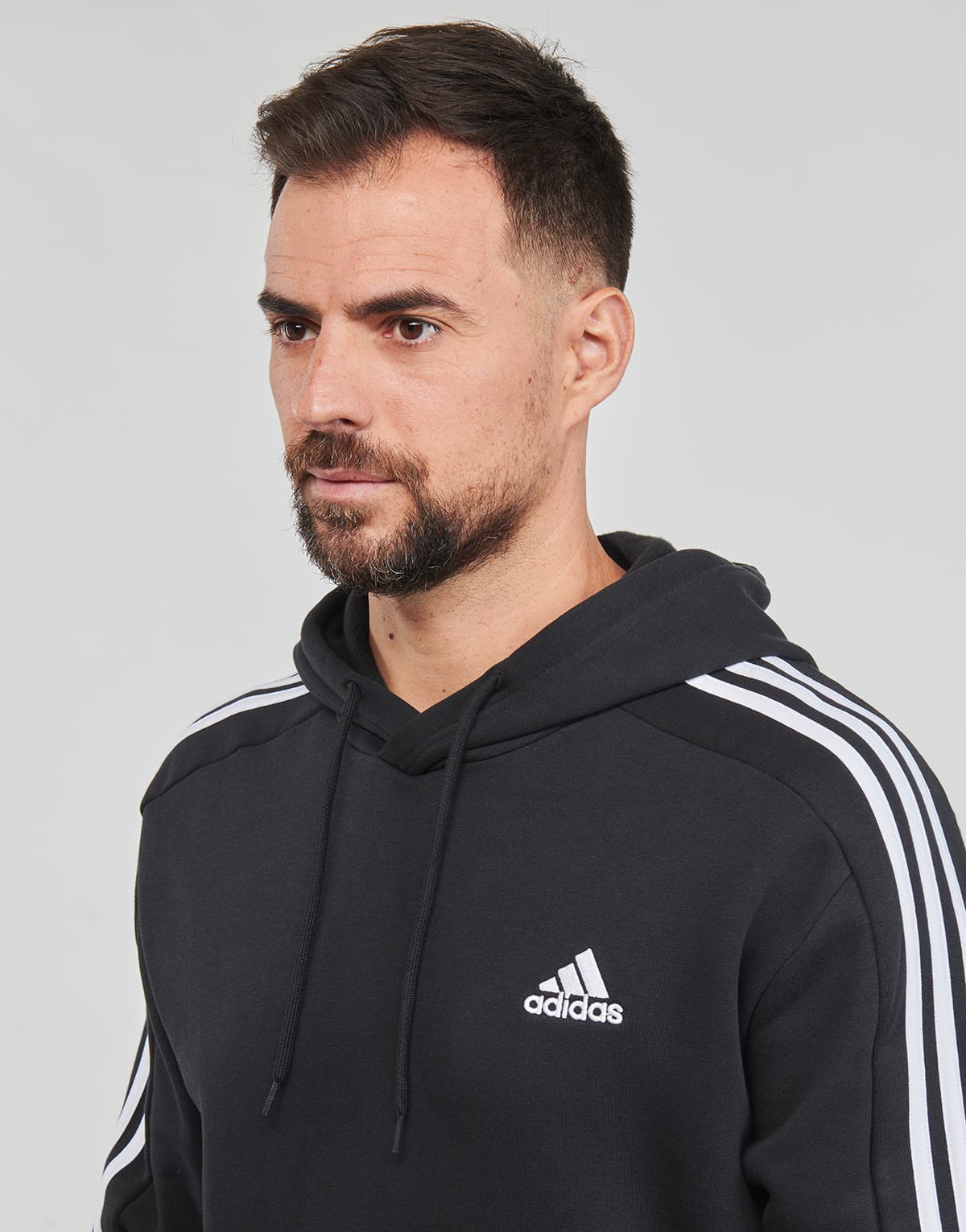 adidas Performance Ανδρικό Μαύρο Φλις Φούτερ 3-Stripes