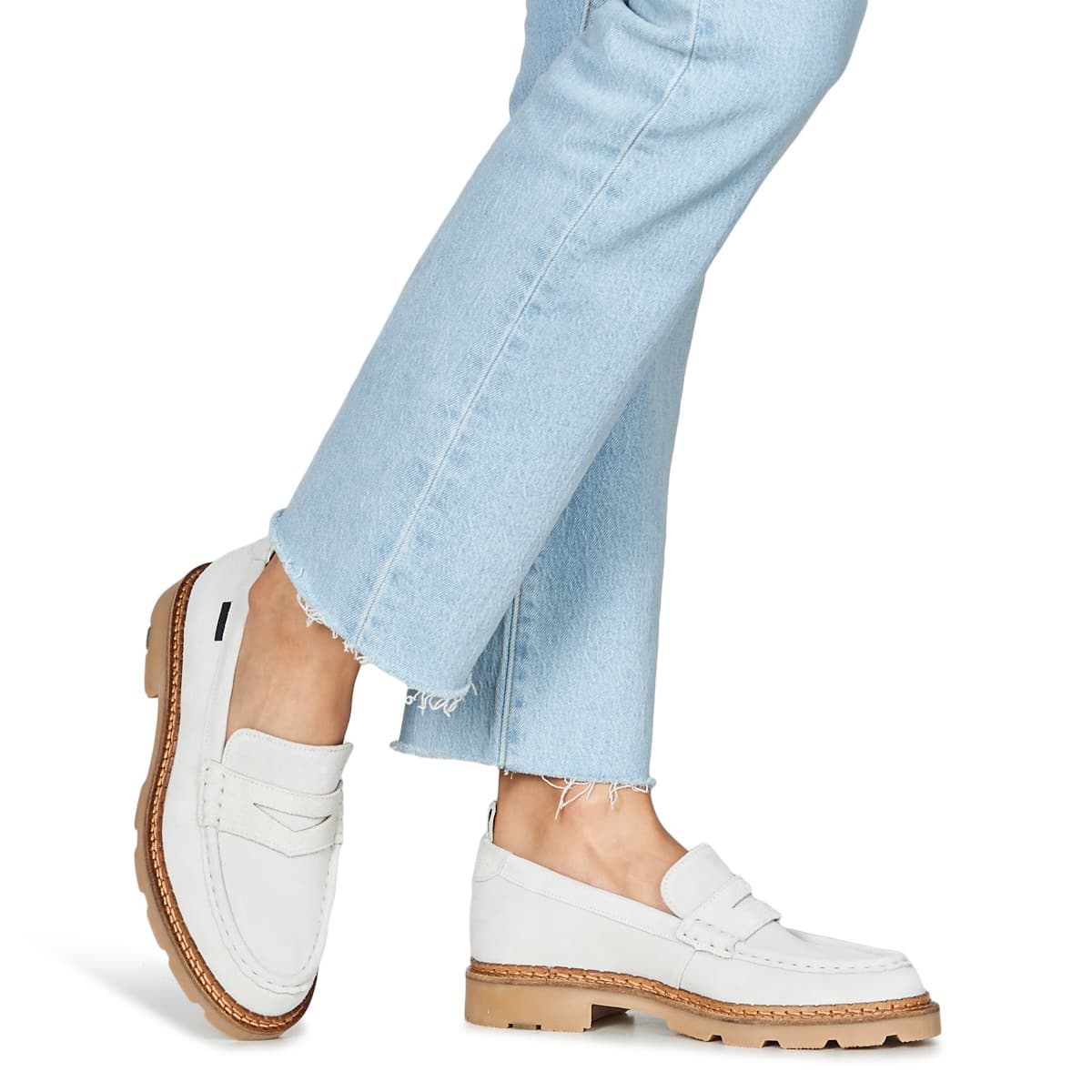 Women's Loafers Pellet White