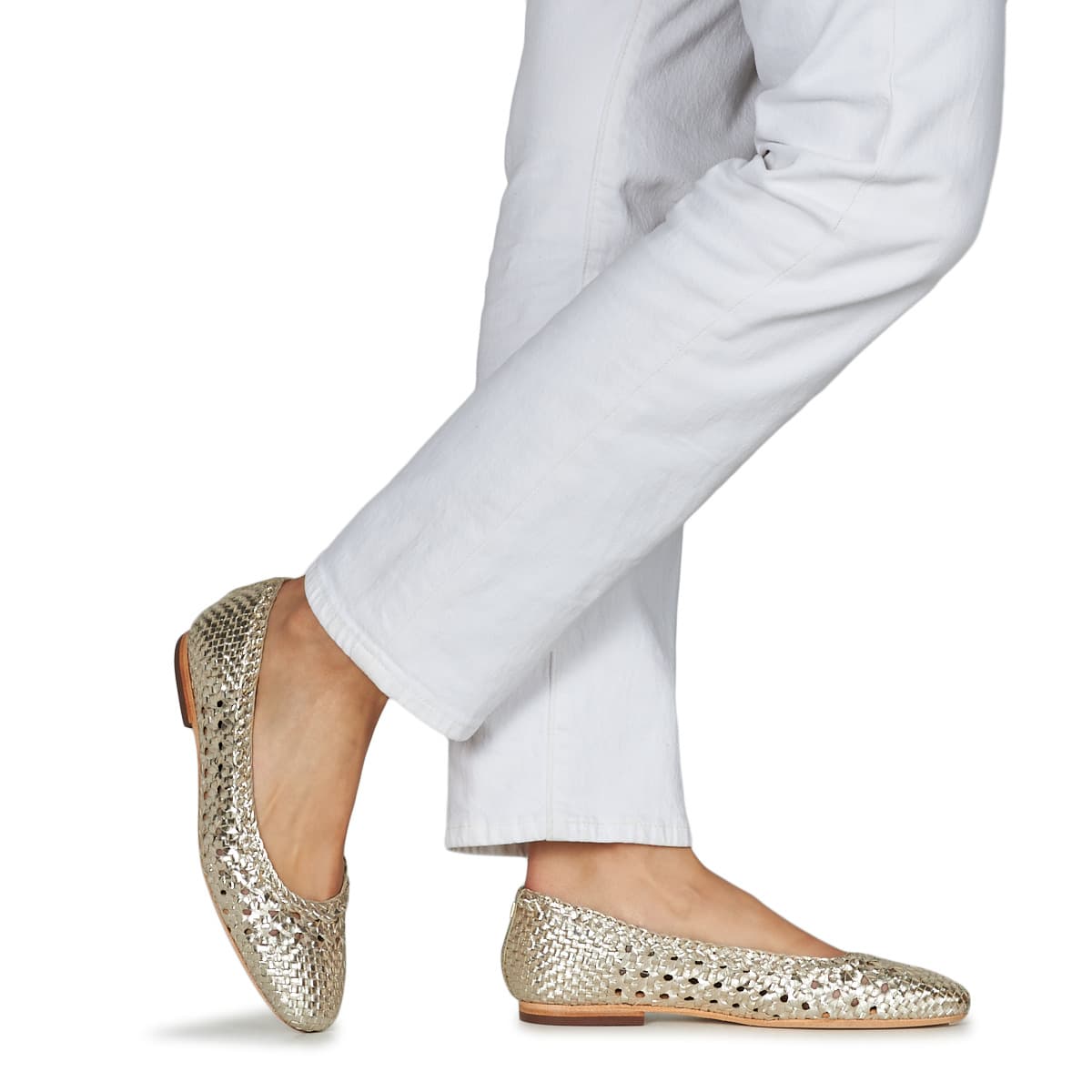 Women's Ballet Flats JB Martin Gold