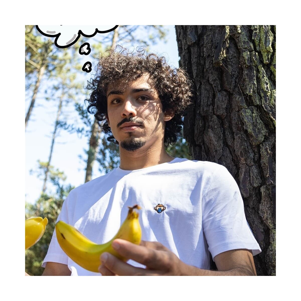 Men's T-Shirts Organic Monkey White