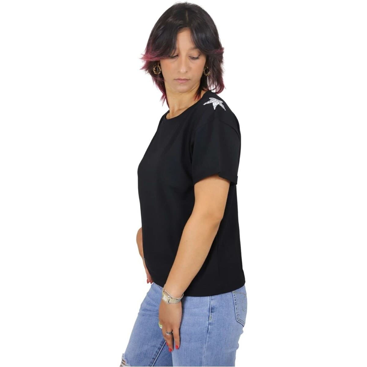 Women's T-Shirts Zahjr Black