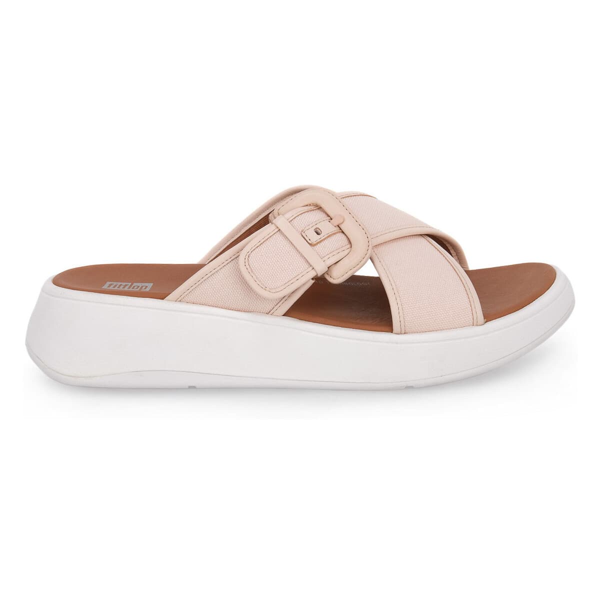 Mules FitFlop F MODE BUCKLE CANVAS PLATFORM