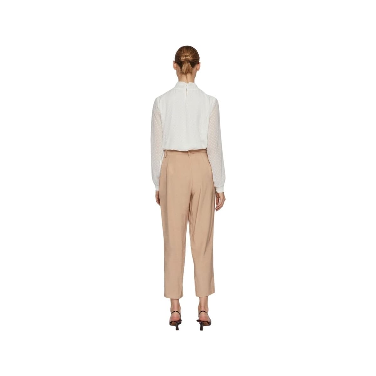 Women's Pants Vila Beige