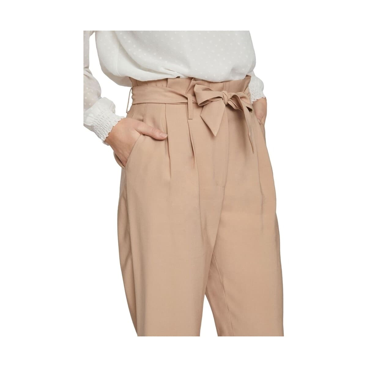 Women's Pants Vila Beige
