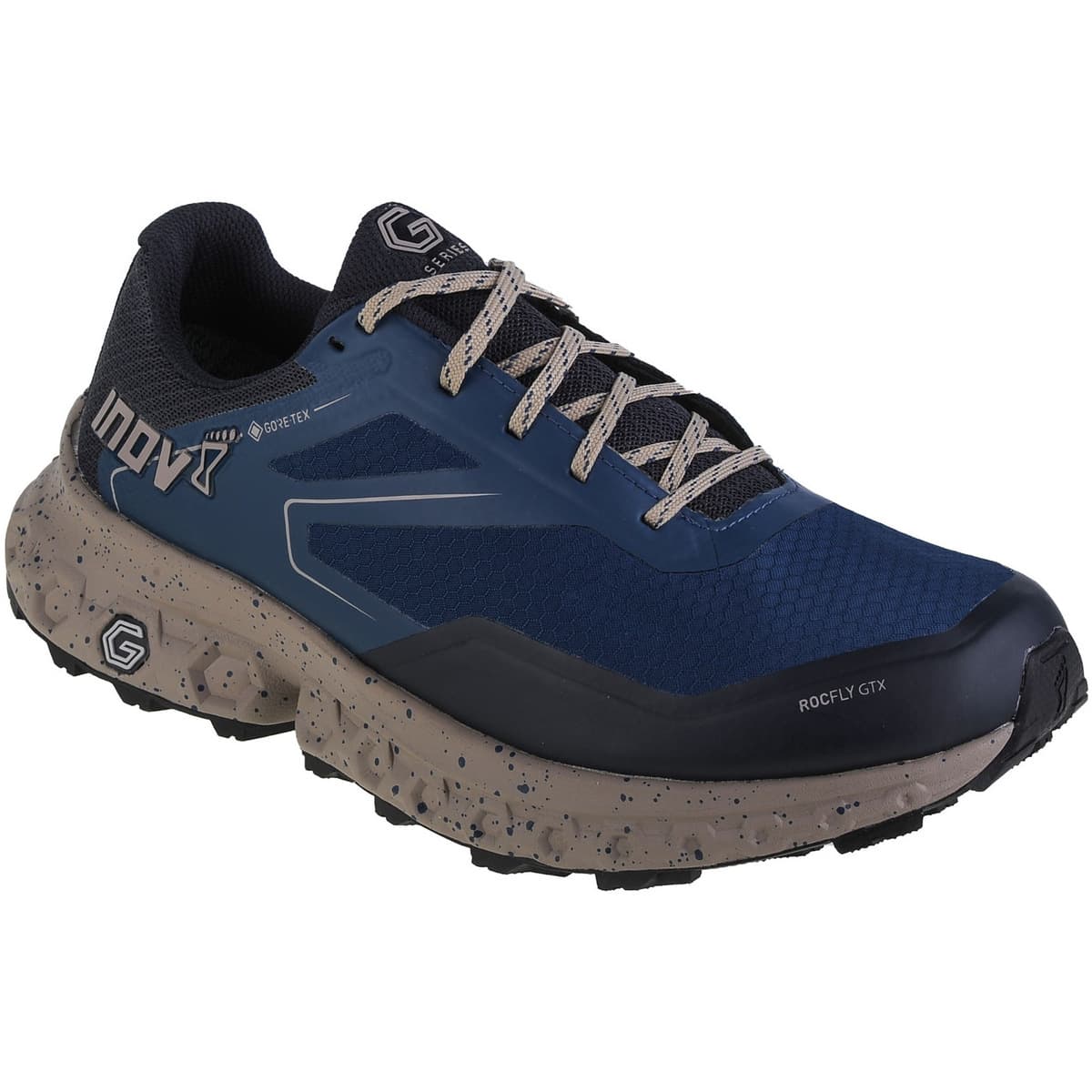 Inov-8 RocFly G 350 GTX 001103BLNYTPS01 Ανδρικά Αθλητικά Παπούτσια Trail Running Μπλε Αδιάβροχα με Μεμβράνη Gore-Tex