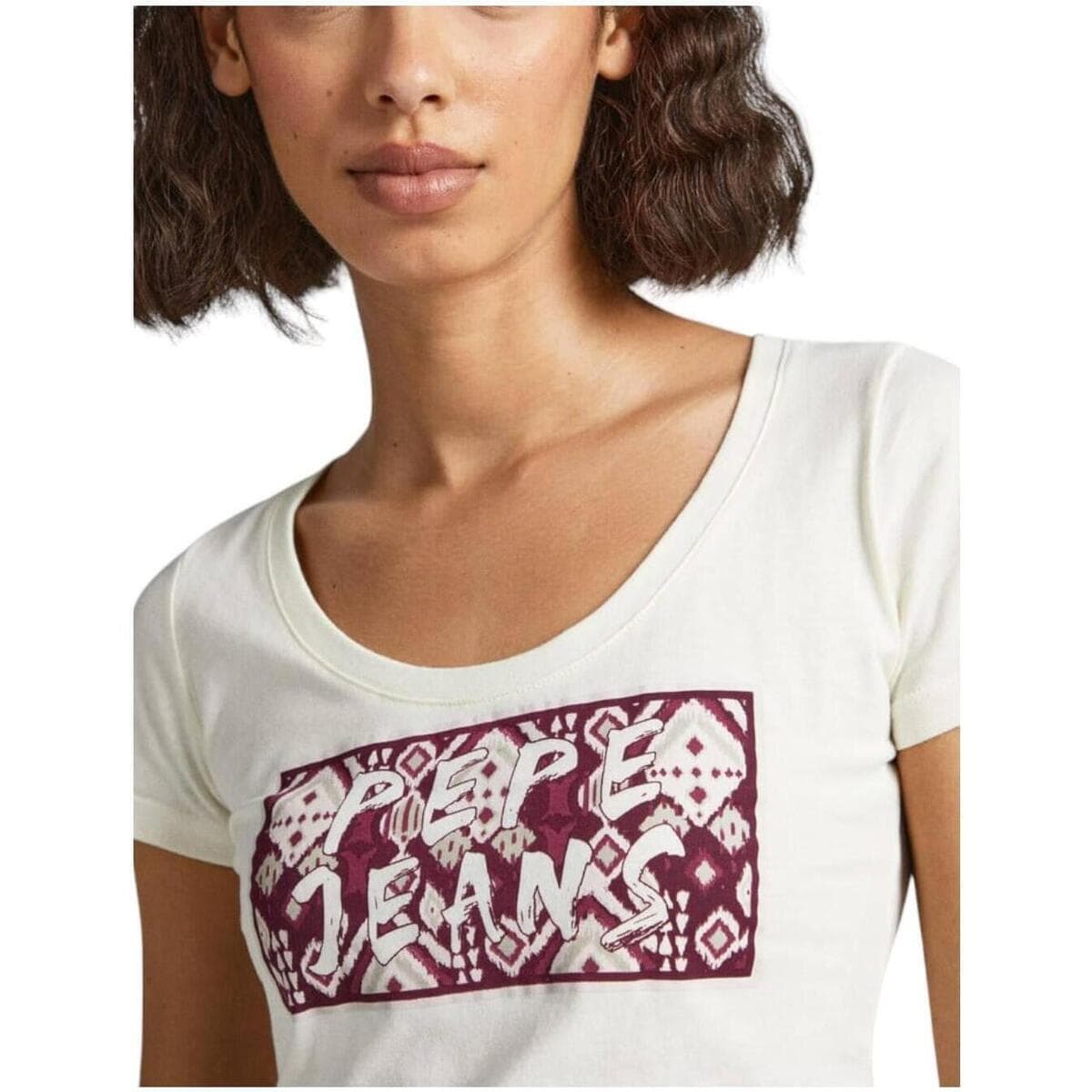 Women's T-Shirts Pepe Jeans Beige