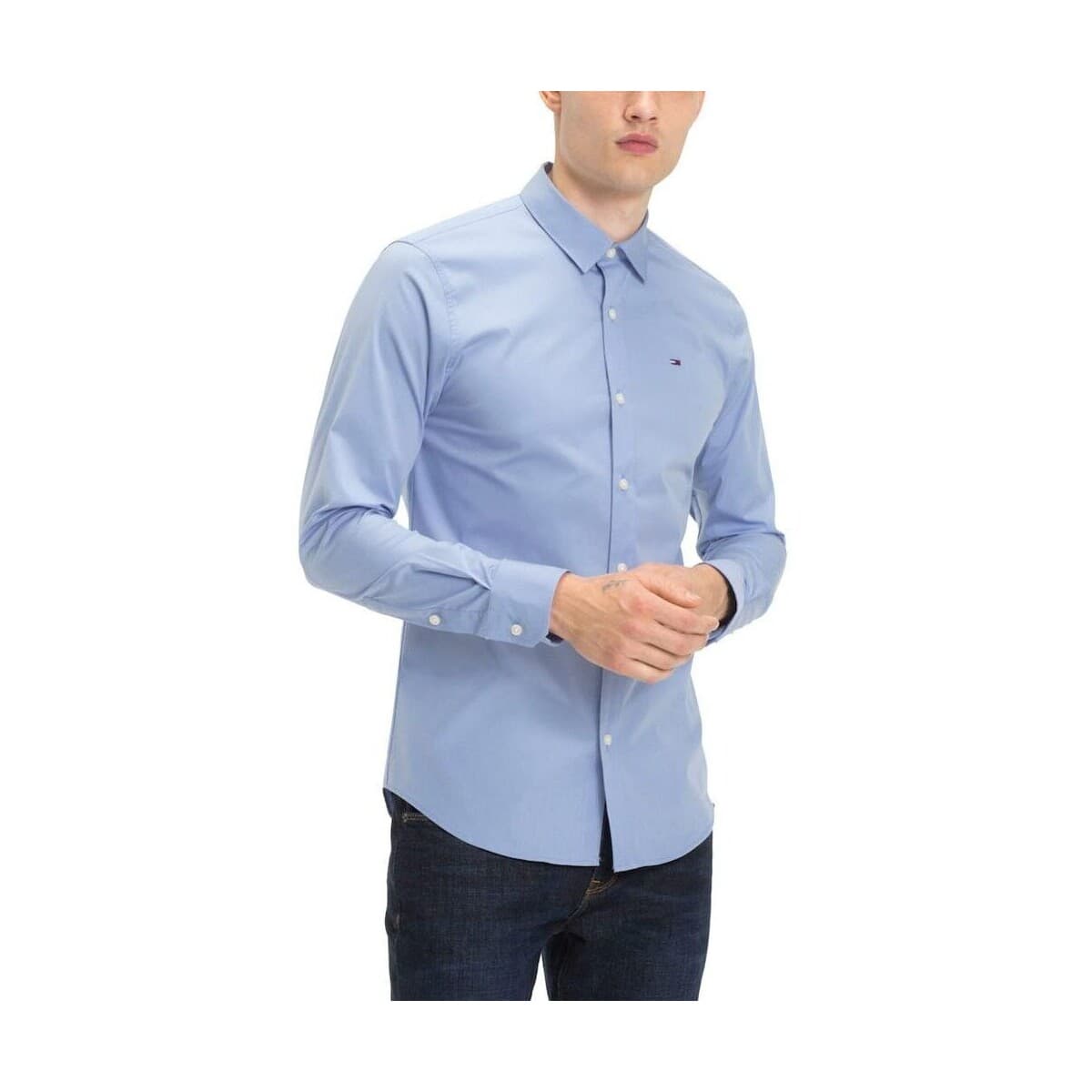 Πουκάμισο με μακριά μανίκια Tommy Hilfiger TOMMY JEANS ORIGINAL STRETCH SLIM FIT SHIRT MEN