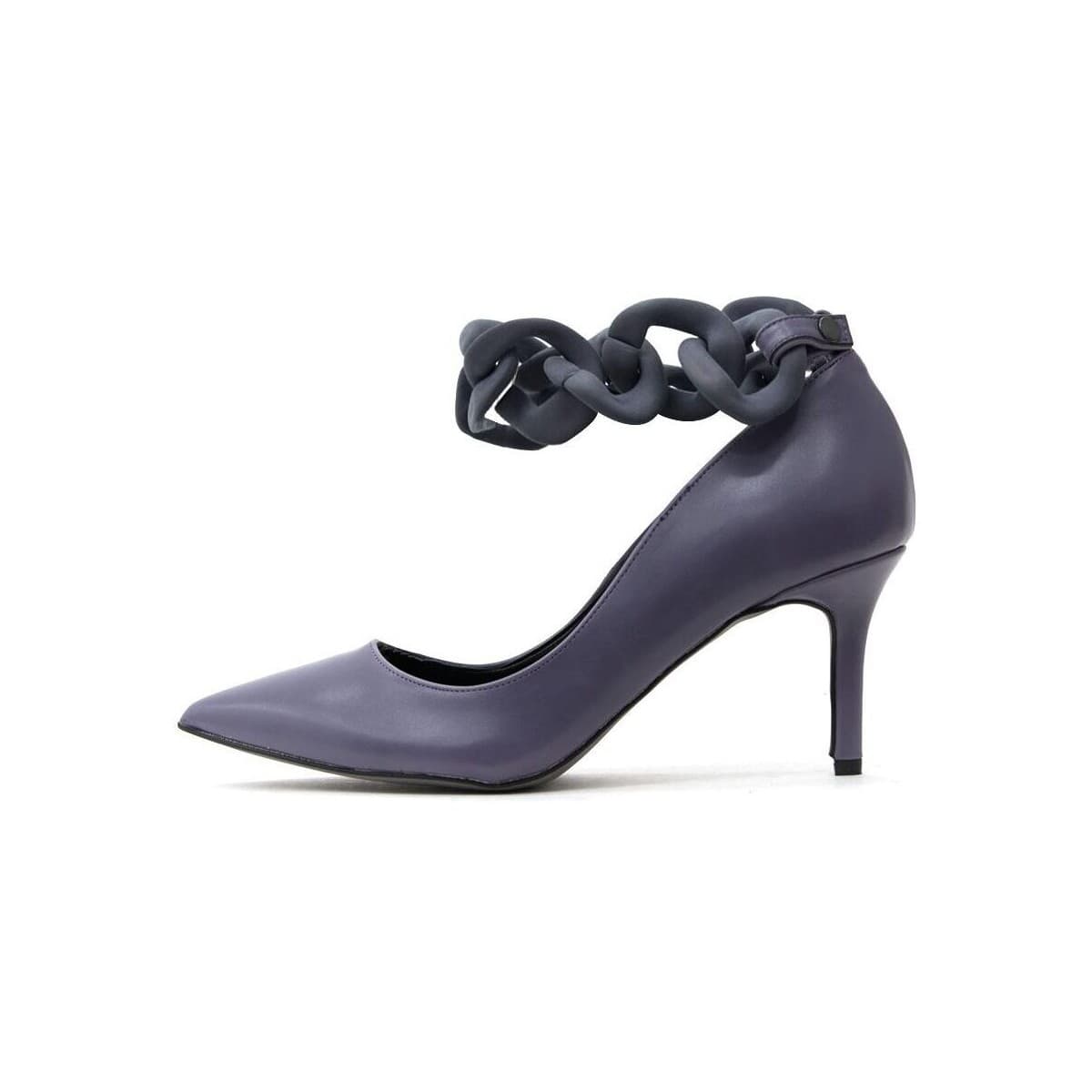 Γόβες Divine Follie LEATHER HIGH HEEL CHAIN PUMPS WOMEN