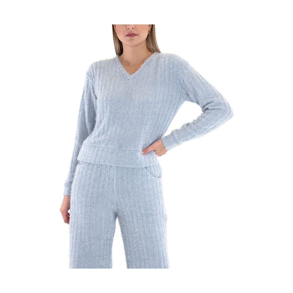 Μπλουζάκια με μακριά μανίκια Kendall & Kylie KKC.1W1.042.004 V-NECK SWEATER WOMEN KENDALL KYLIE