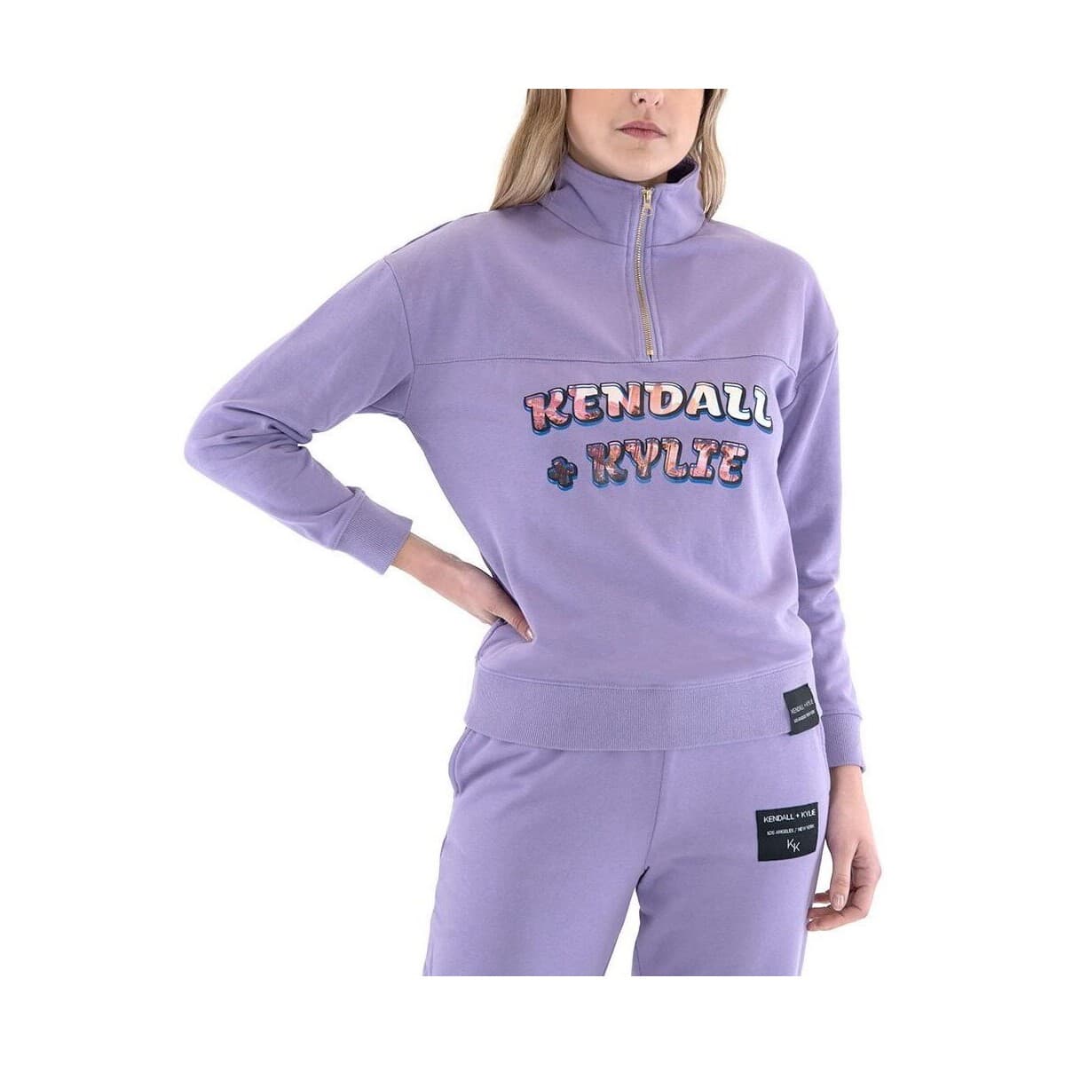 Αθλητικό T-shirt Kendall & Kylie KKC.2SR.017.001 GRAPHIC QUARTER ZIP PULLOVER WOMEN KENDALL