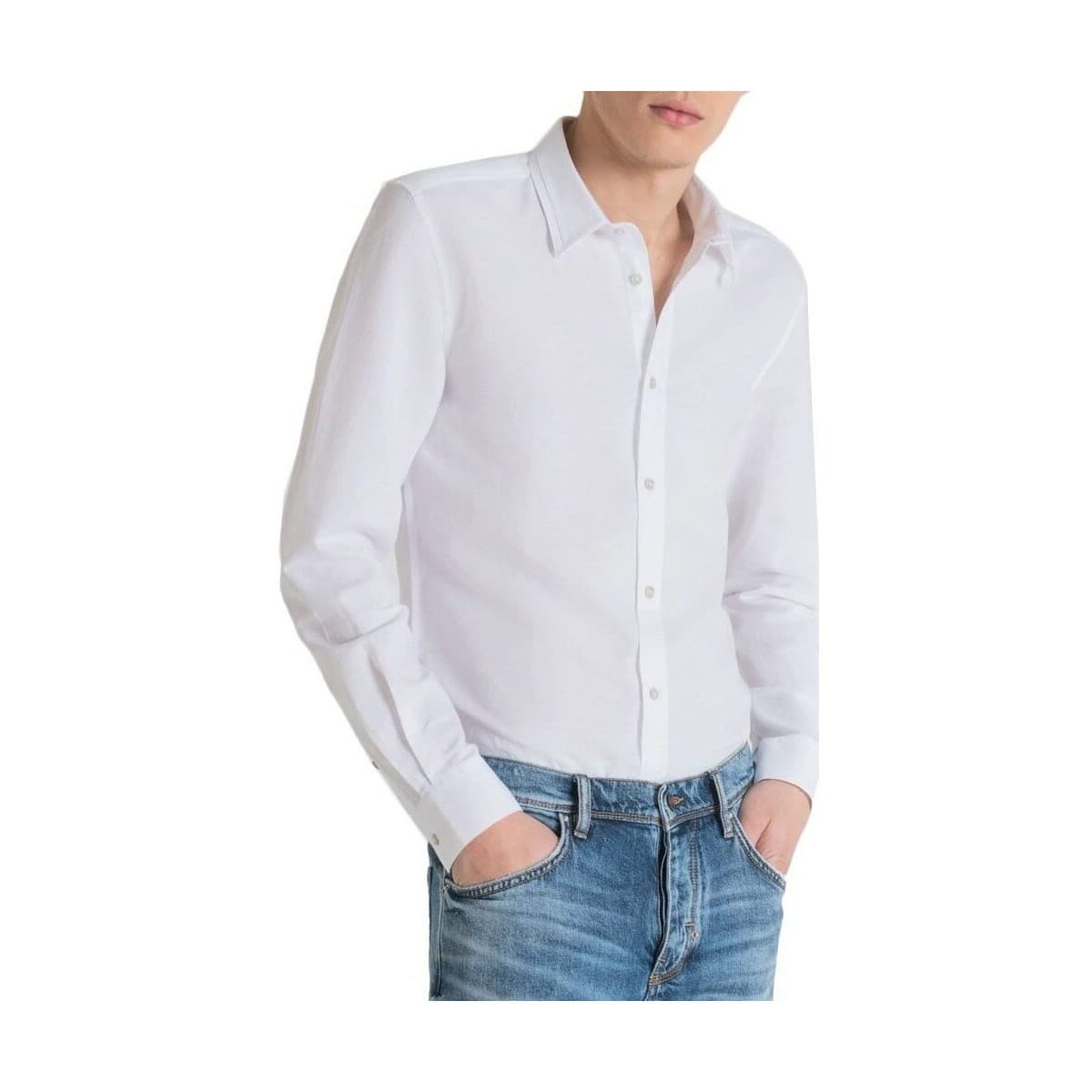 Πουκάμισο με μακριά μανίκια Antony Morato MAJORCA TIMELESS SLIM FIT SHIRT ΜΕΝ