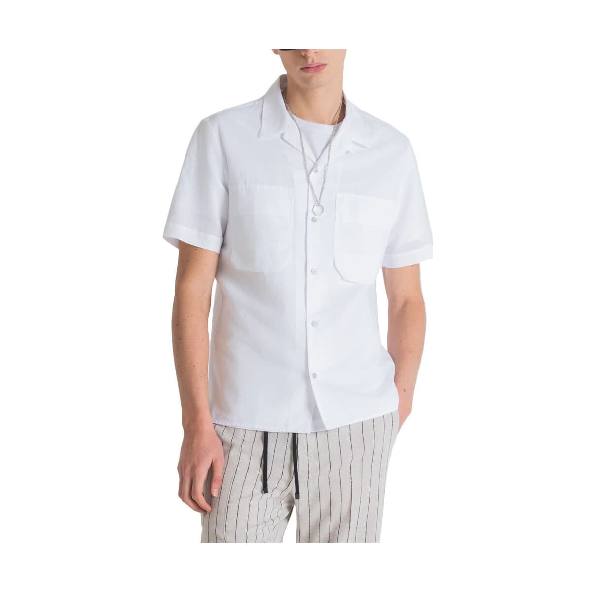 Πουκάμισο με μακριά μανίκια Antony Morato LINEN OVERSIZED FIT SHIRT MEN