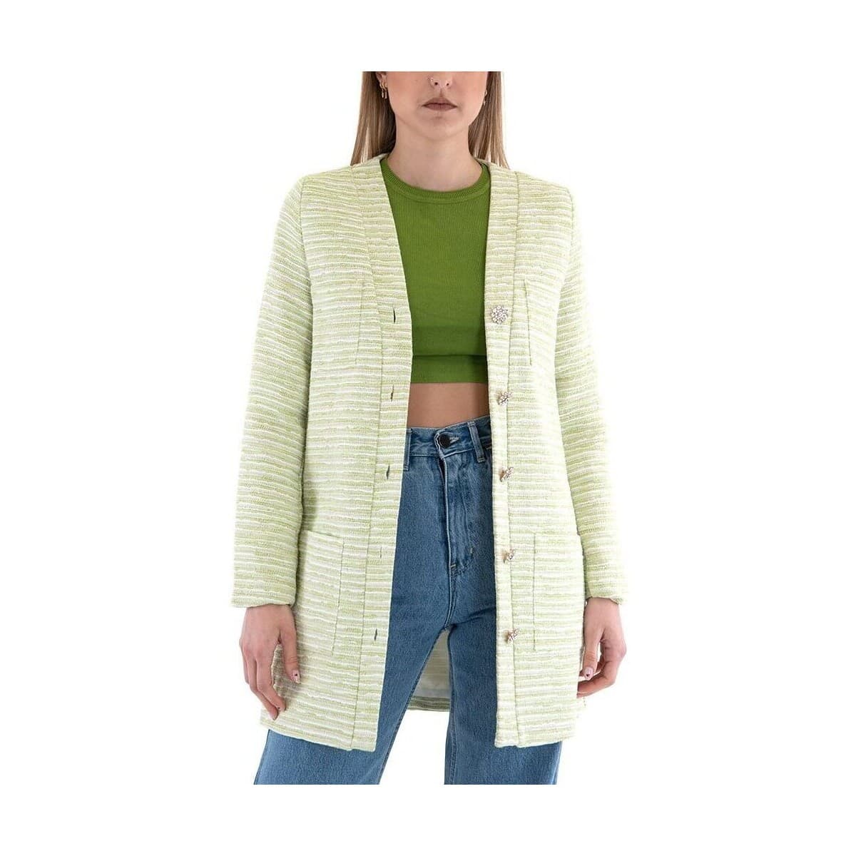 Μπουφάν / Ζακέτες Matchbox LONGSLEEVE STRIPE BLAZER WOMEN