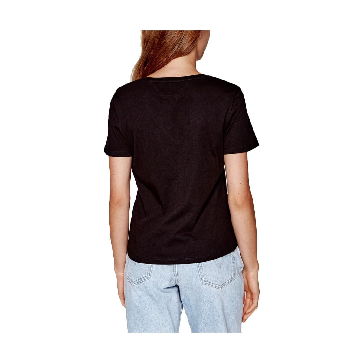 T-shirt με κοντά μανίκια Tommy Hilfiger TOMMY JEANS V NECK SLIM FIT T-SHIRT WOMEN