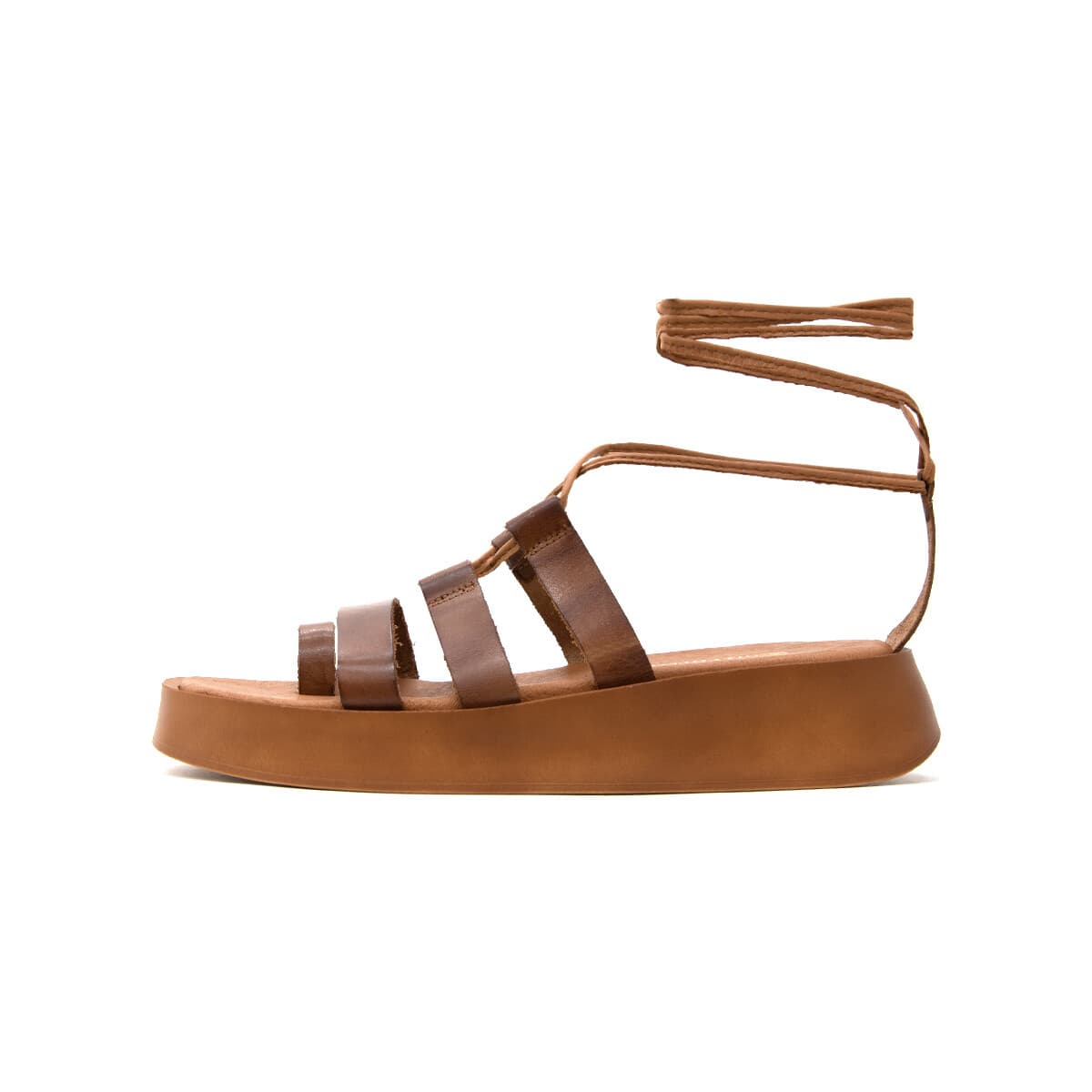 Σανδάλια με πλατφόρμα Toutounis LEATHER FLATFORM SANDALS WOMEN