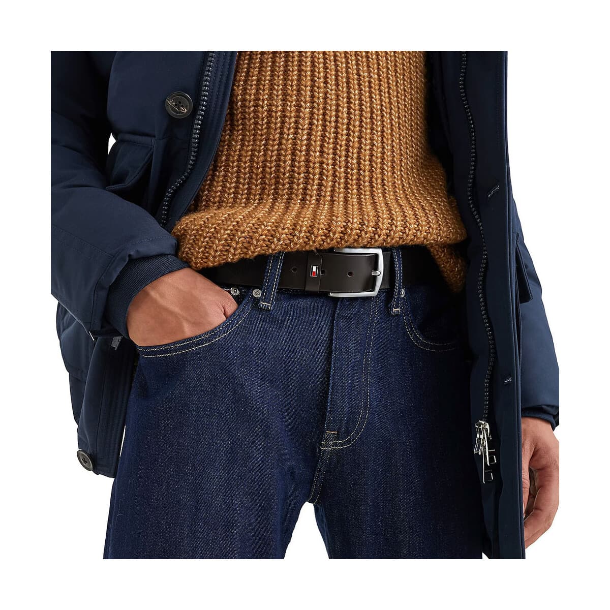 Ζώνη Tommy Hilfiger LEATHER DENTON W3.5 BELT MEN