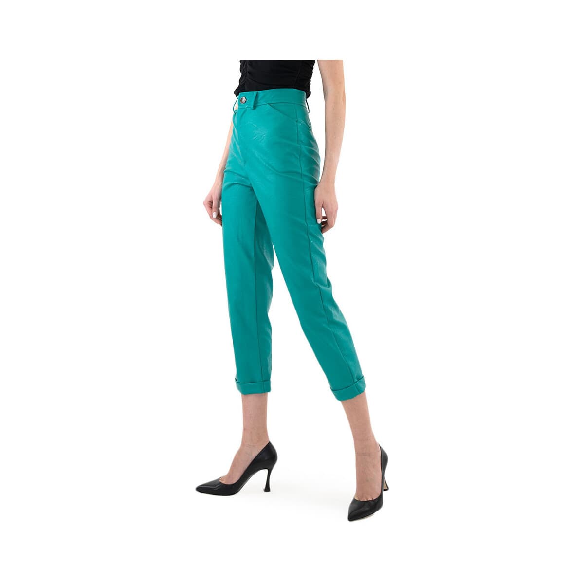 Women's Pants Black N Black Multicolor