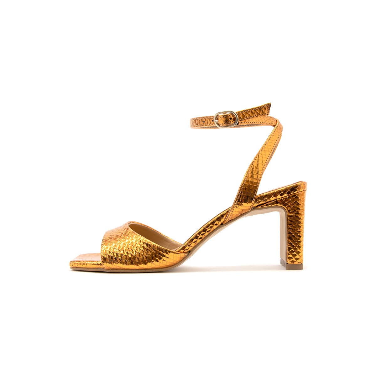 Σανδάλια με τακούνι Altramarea SNAKE SKIN LEATHER HIGH HEEL SANDALS WOMEN