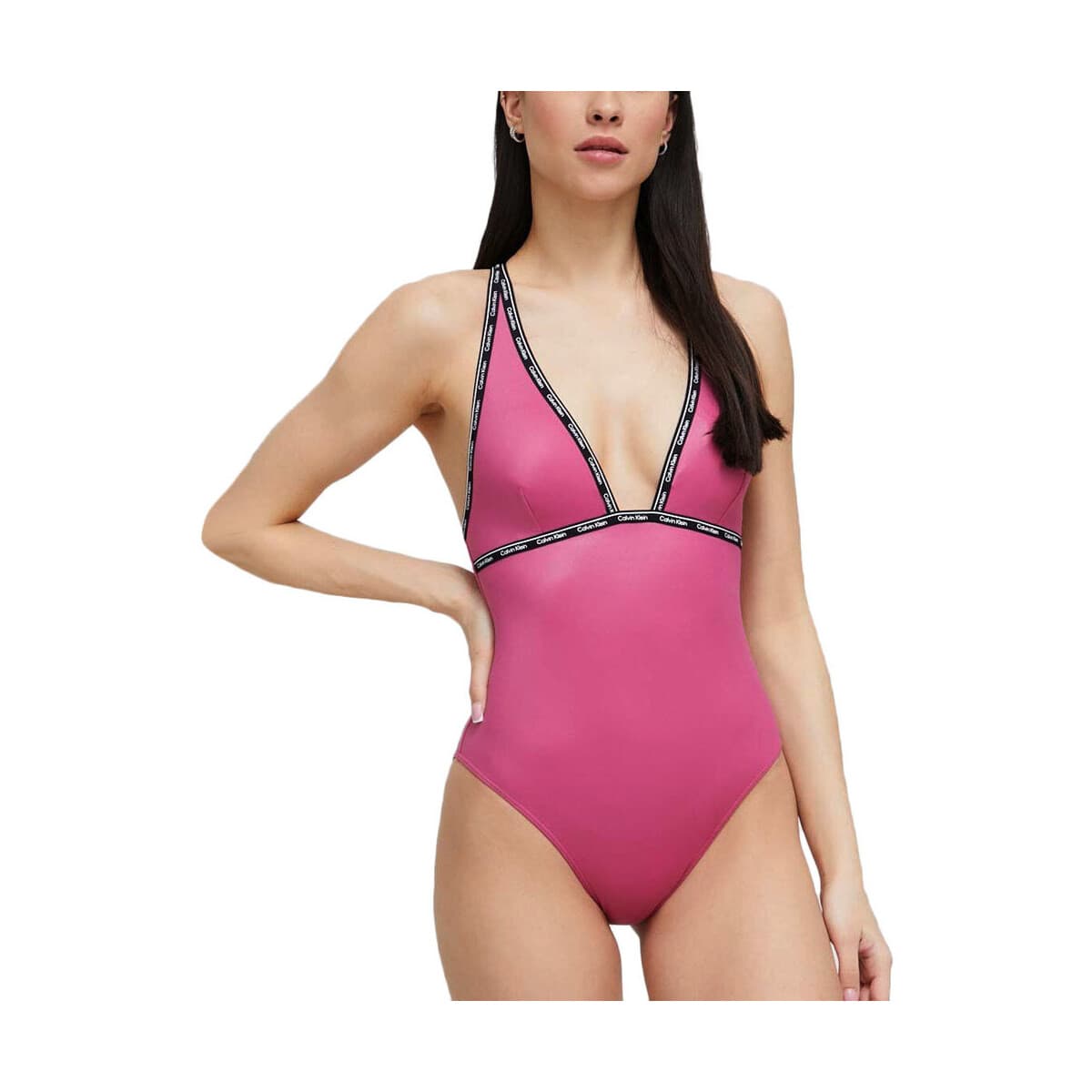 Μαγιό Calvin Klein Jeans PLUNGE ONE PIECE SWIMWEAR WOMEN