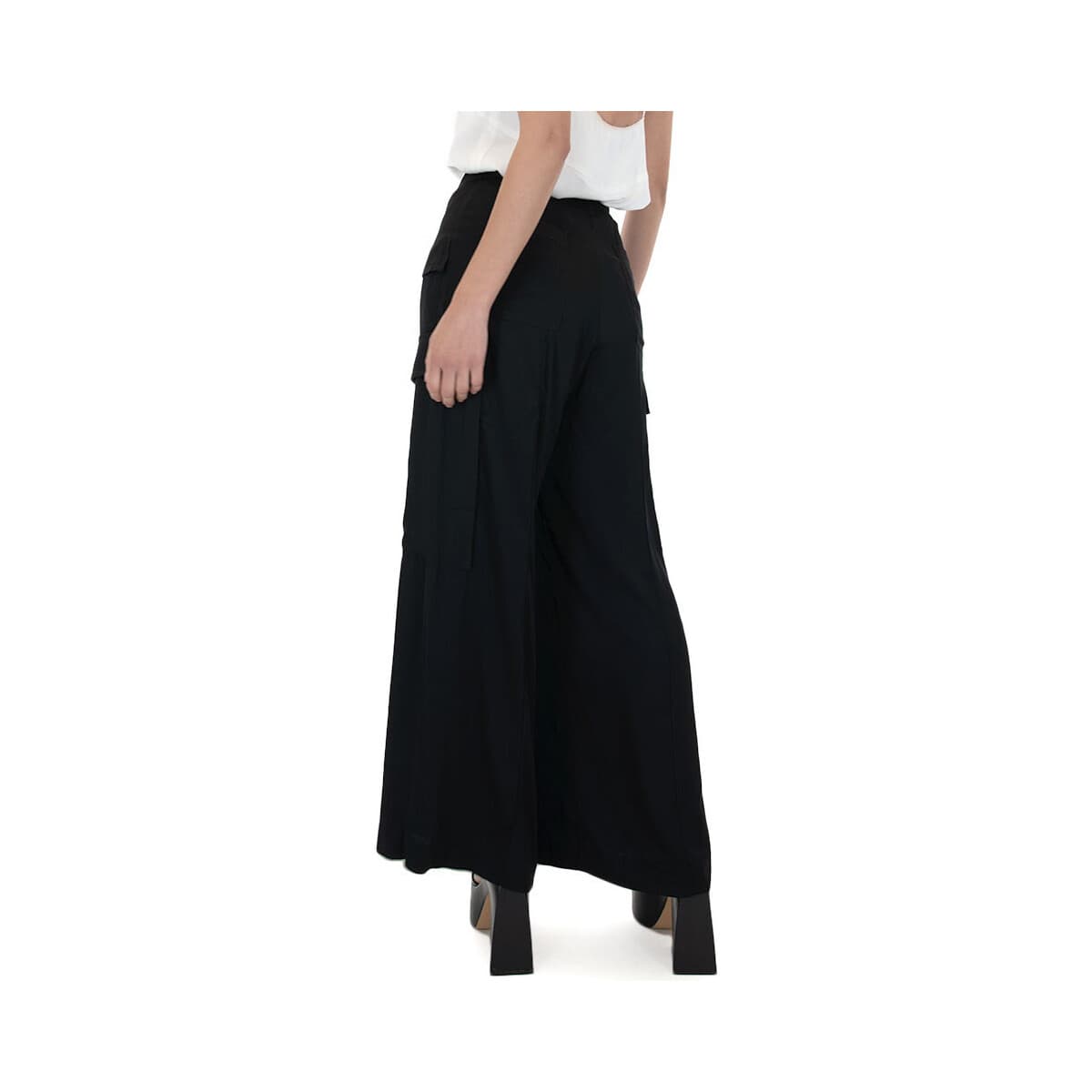 Women's Pants Black N Black Multicolor