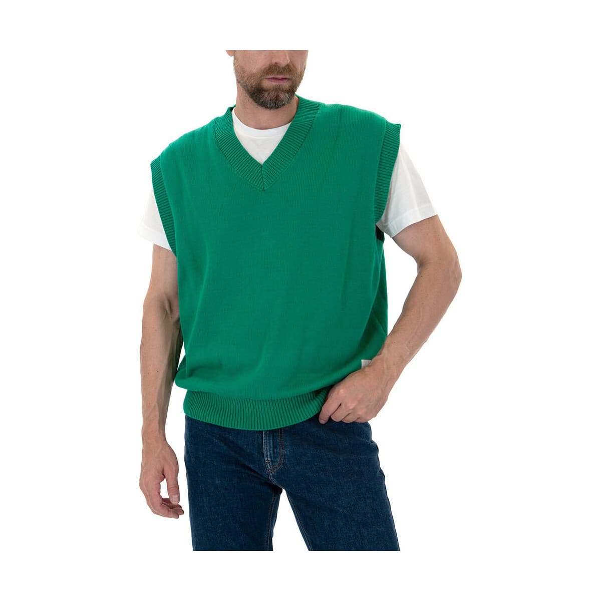 Μπλουζάκια με μακριά μανίκια Les Deux KNITTED FLORENT LOGO SLEEVELESS SWEATER MEN