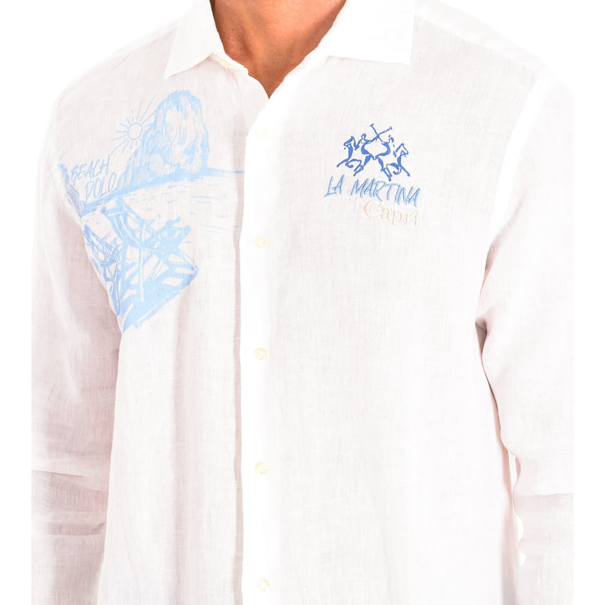 Men's Shirts La Martina White