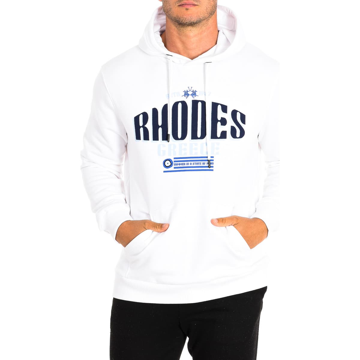 T-shirt με κουκούλα La Martina TMF323-FP225-00001