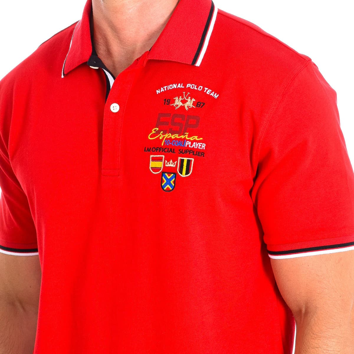 Men's Polo Shirts La Martina Red