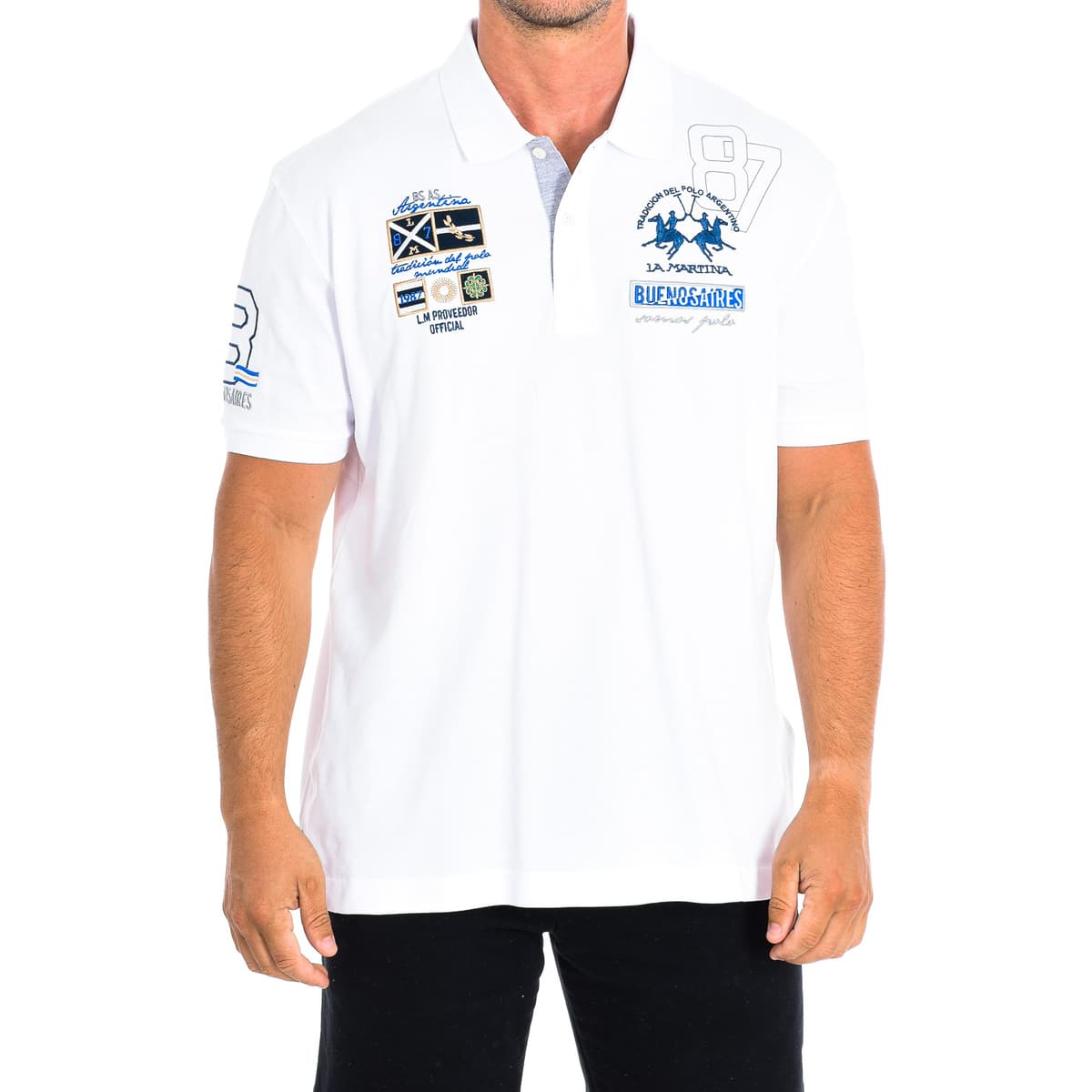 Men's Polo Shirts La Martina White