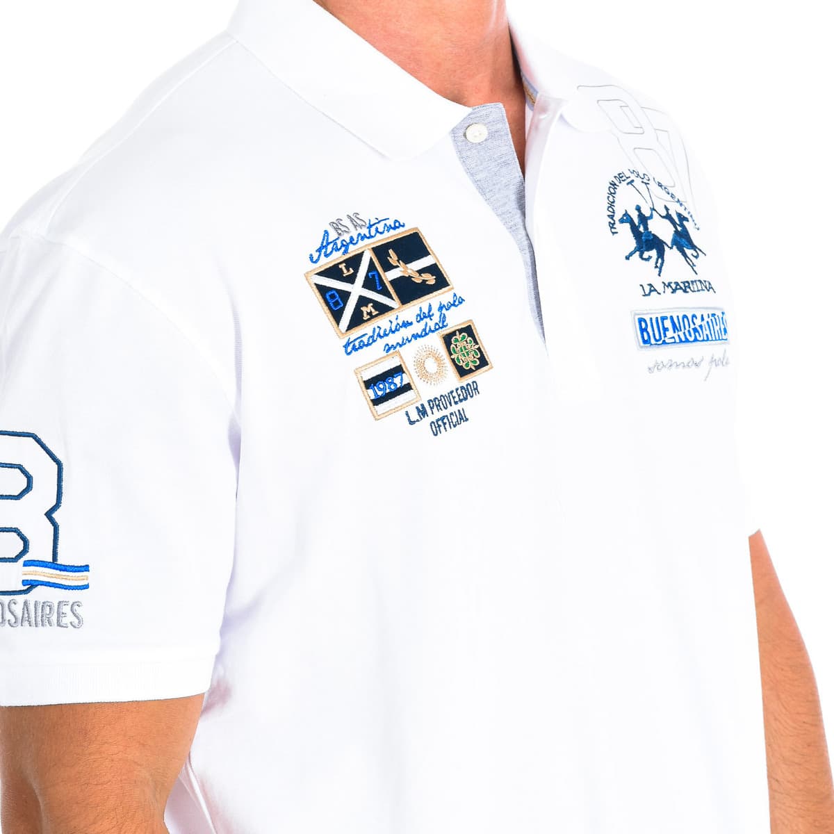 Men's Polo Shirts La Martina White