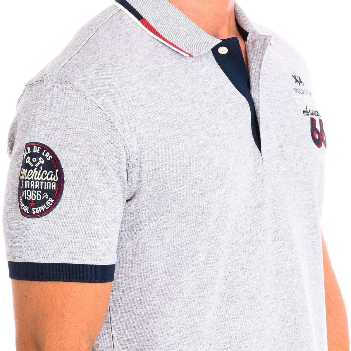 Men's Polo Shirts La Martina Gray