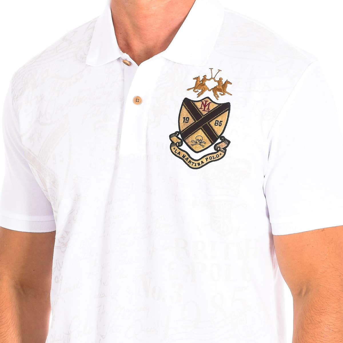 Men's Polo Shirts La Martina White