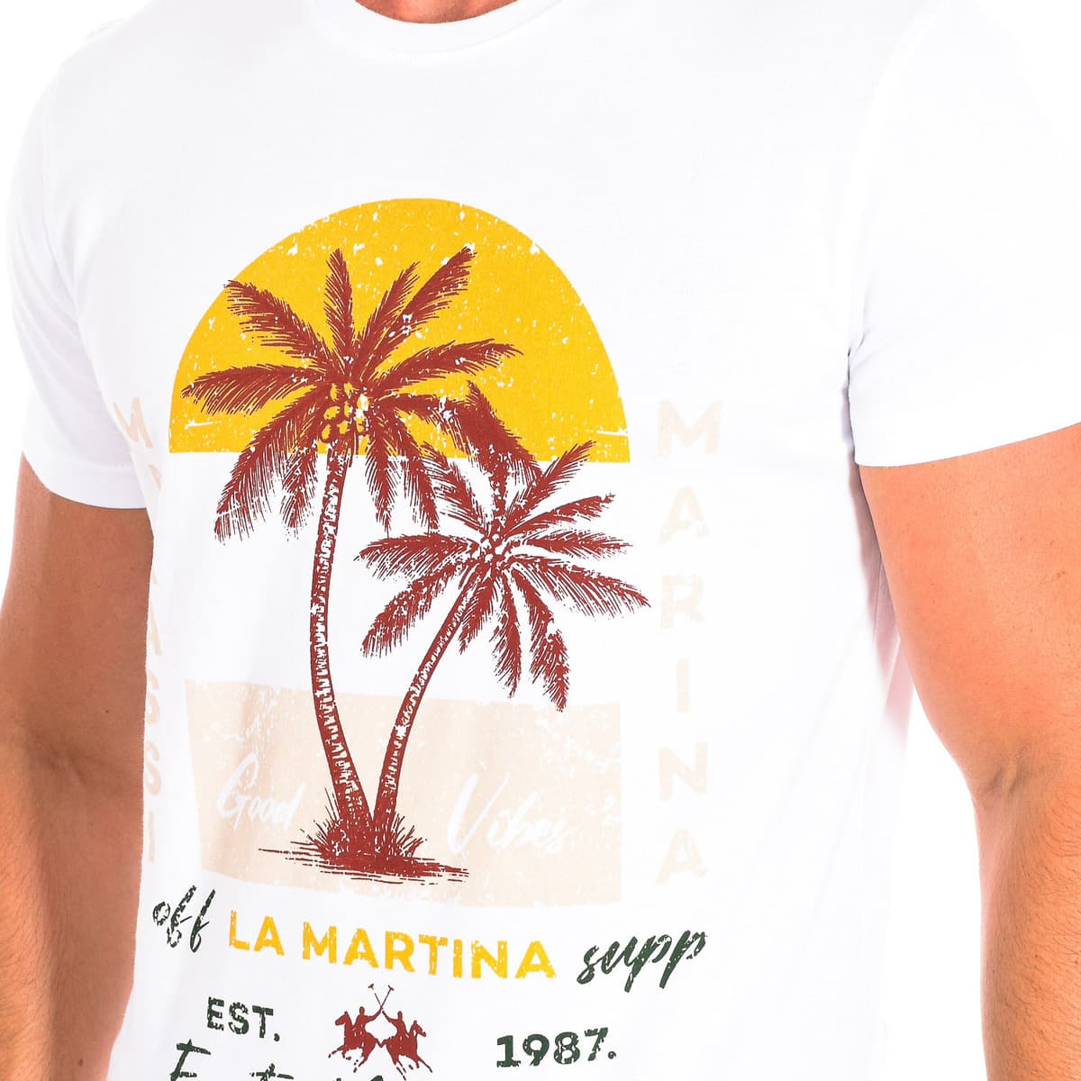 Men's T-Shirts La Martina White