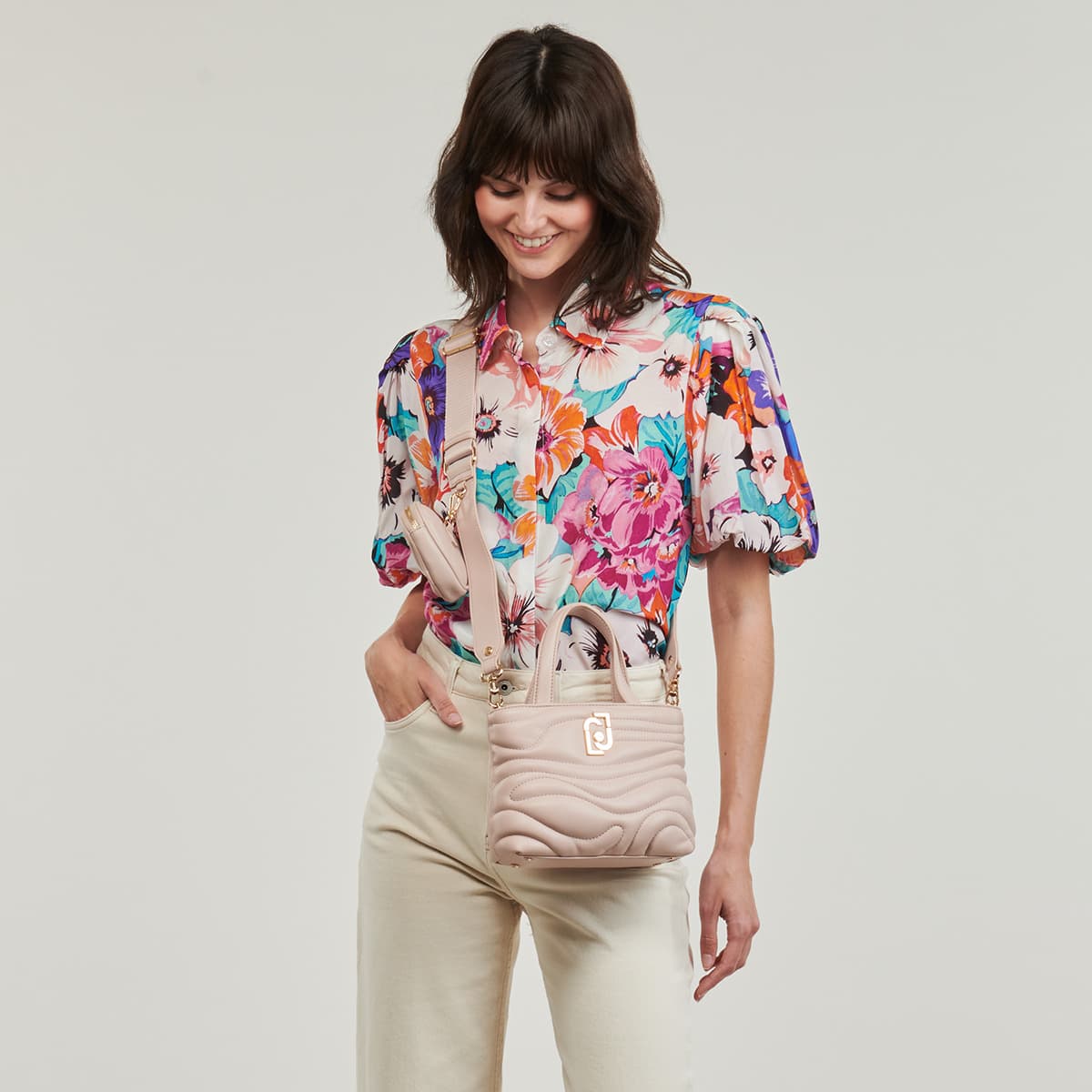 Women's Shoulder Bags Liu Jo Beige