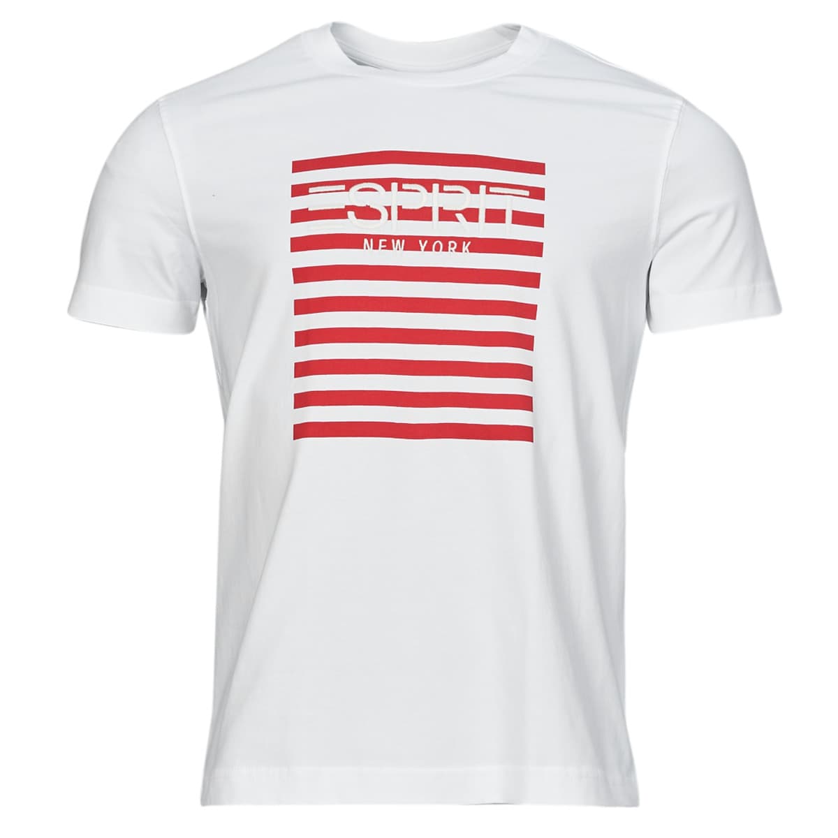 T-shirt με κοντά μανίκια Esprit OCS LOGO STRIPE