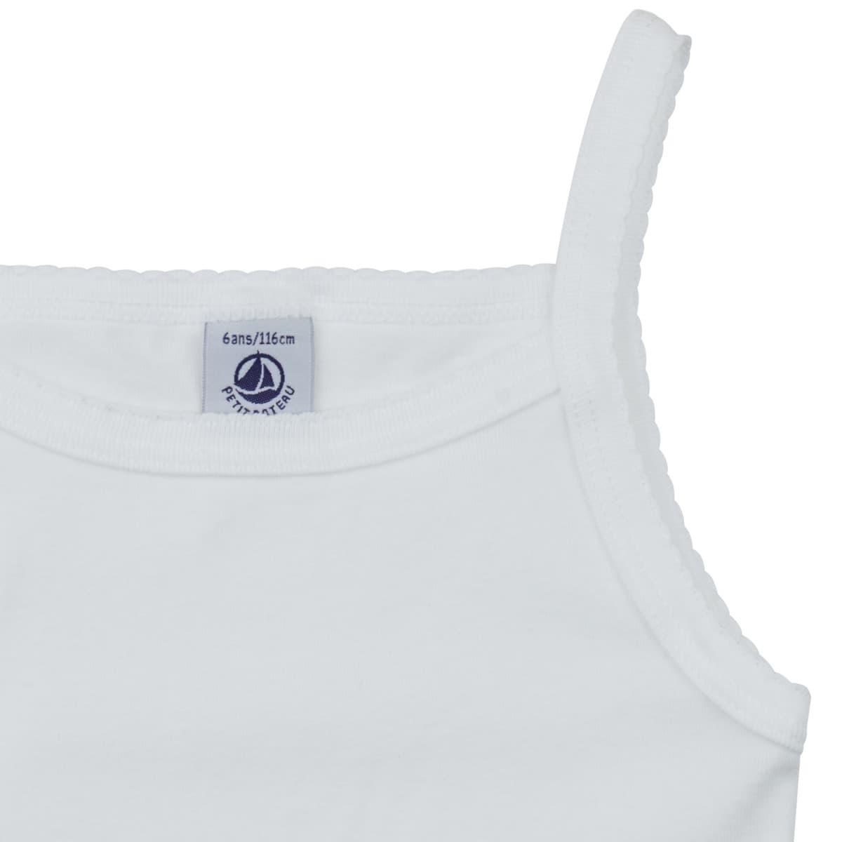 Girls' Sleeveless Tops Petit Bateau White
