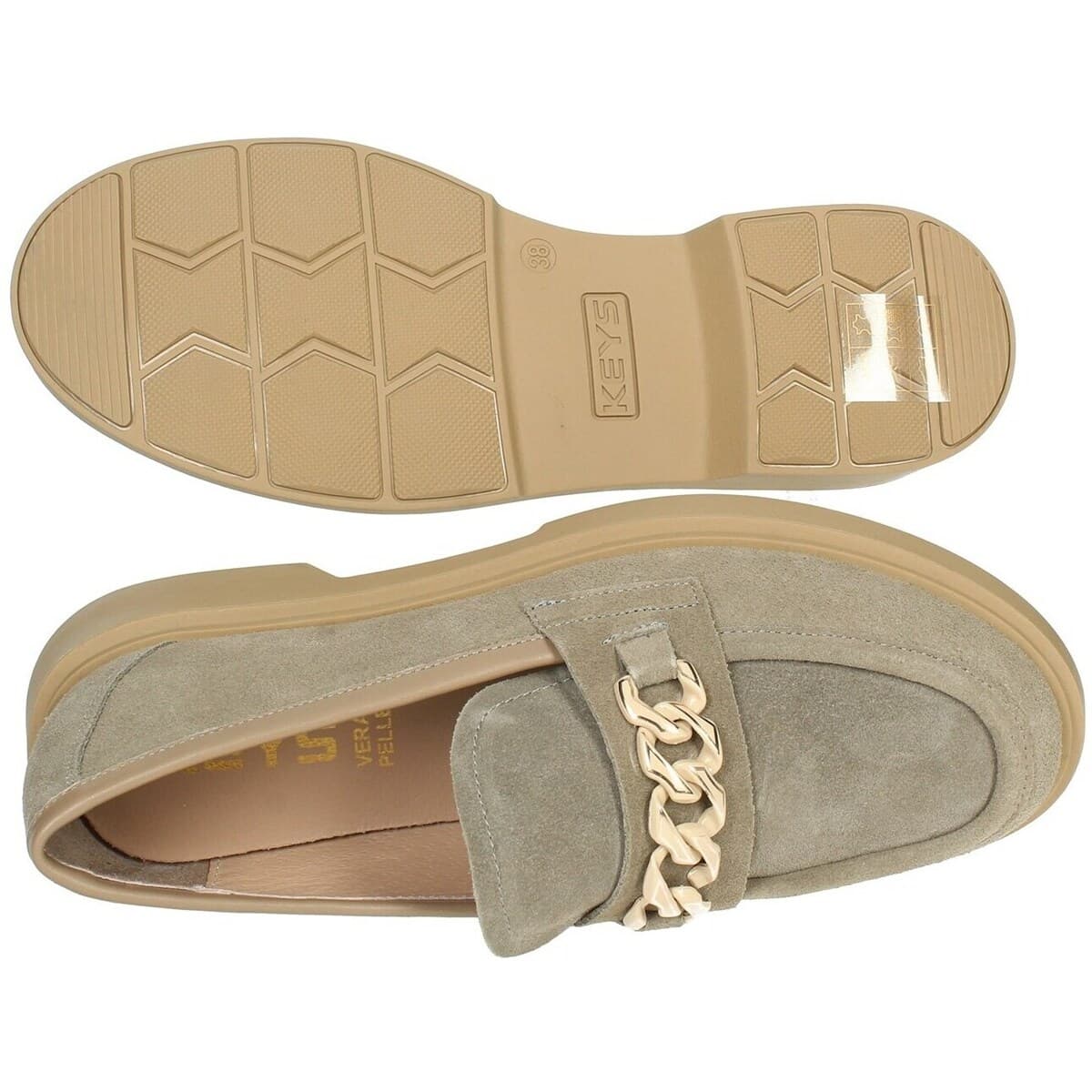 Women's Loafers Keys Red