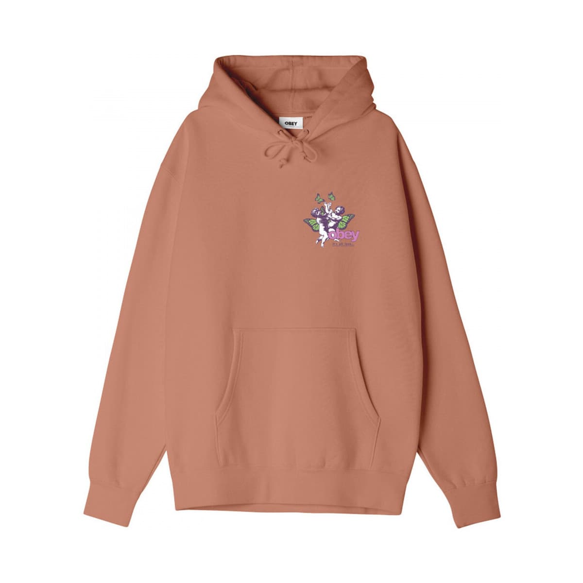 T-shirt με κουκούλα Obey its all love