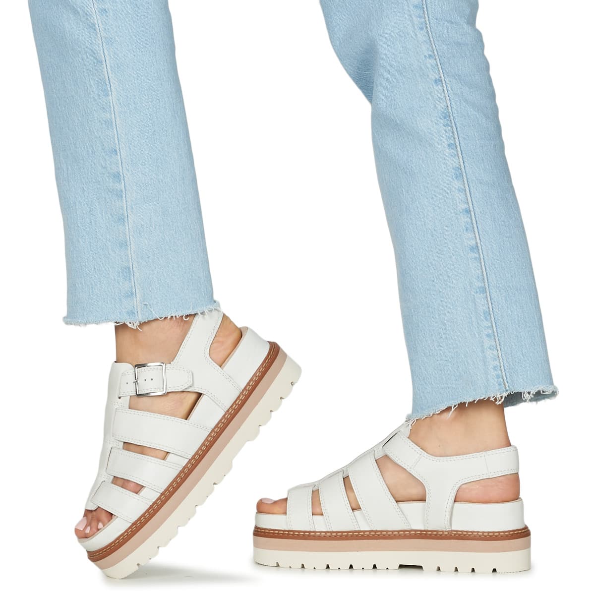 Women's Platforms Clarks White