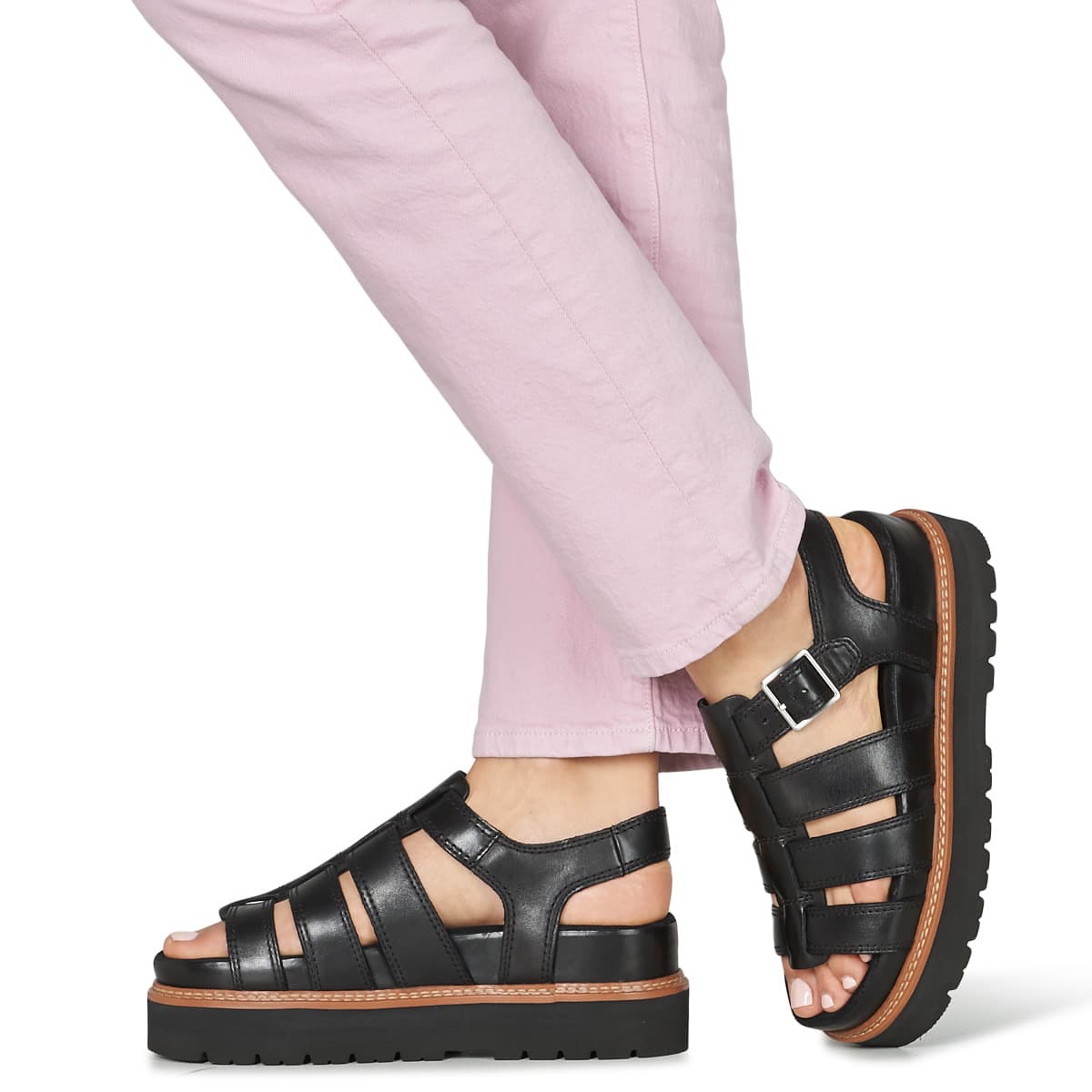 Women's Platforms Clarks Black