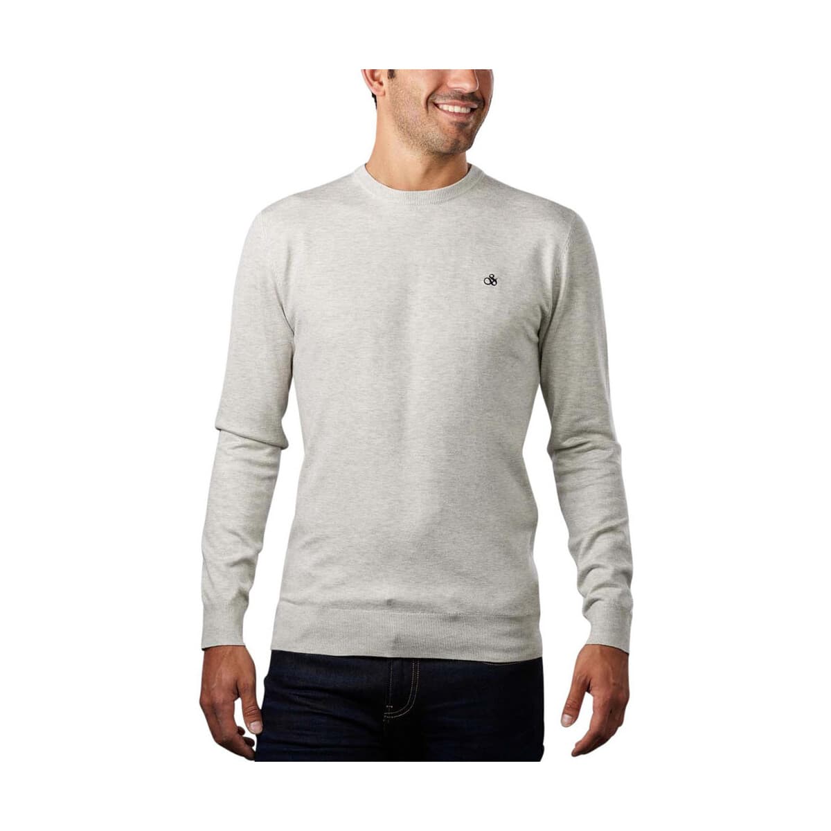 Μπλουζάκια με μακριά μανίκια Scotch & Soda ESSENTIAL CREWNECK PULLOVER MEN SCOTCH SODA