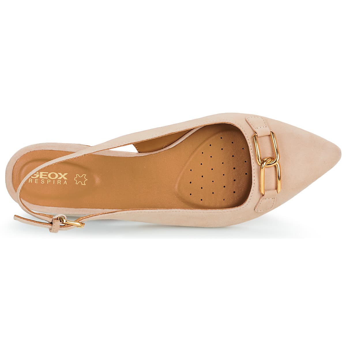Women's Ballet Flats Geox Beige