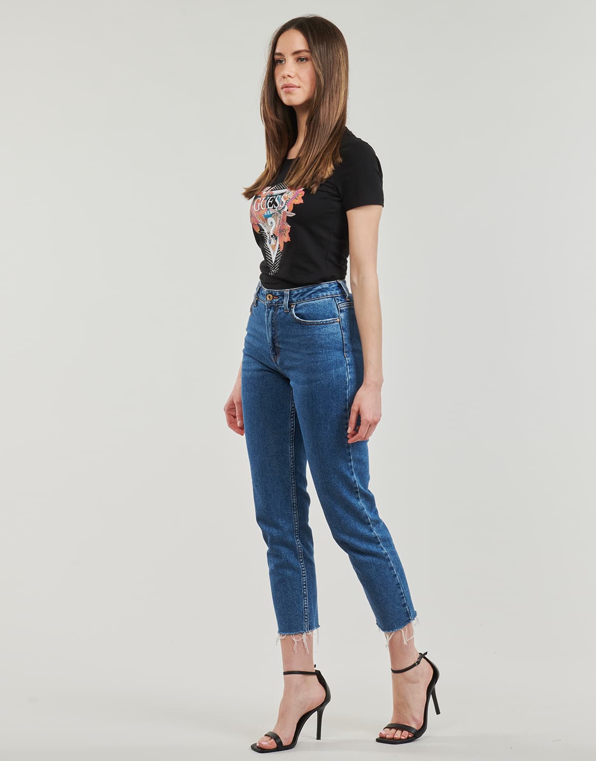 Women's T-Shirts Guess Black