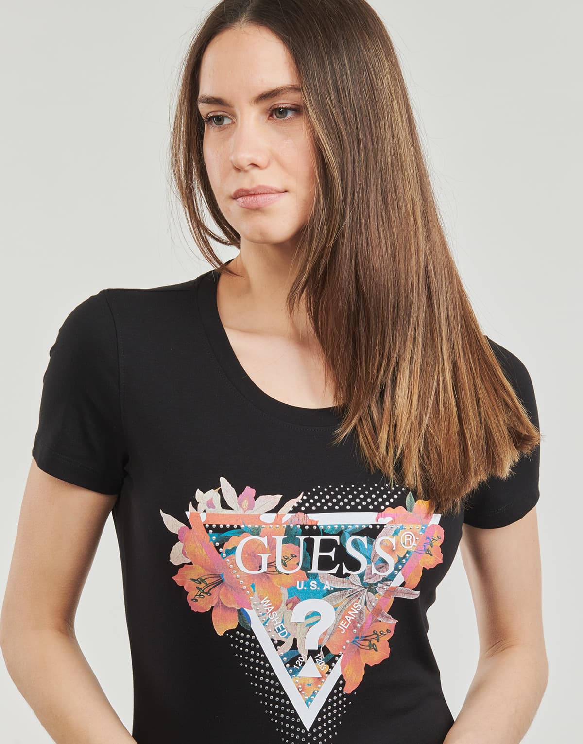 Women's T-Shirts Guess Black