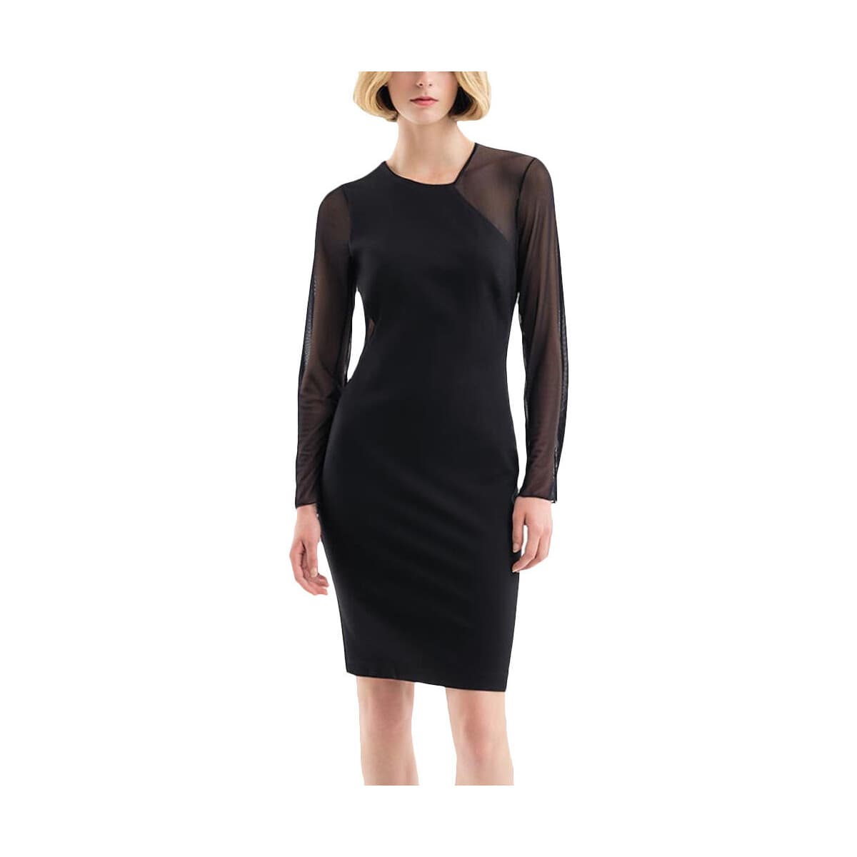 Φορέματα Access Fashion SEE THROUGH LONGSLEEVE MIDI DRESS WOMEN ACCESS