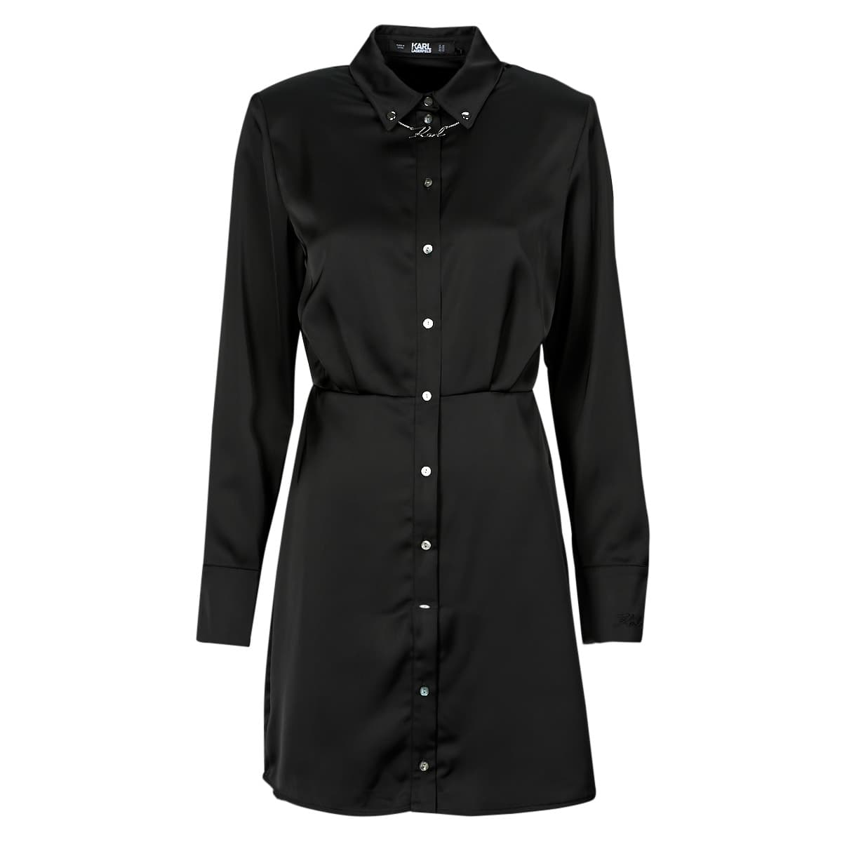 Κοντά Φορέματα Karl Lagerfeld karl charm satin shirt dress