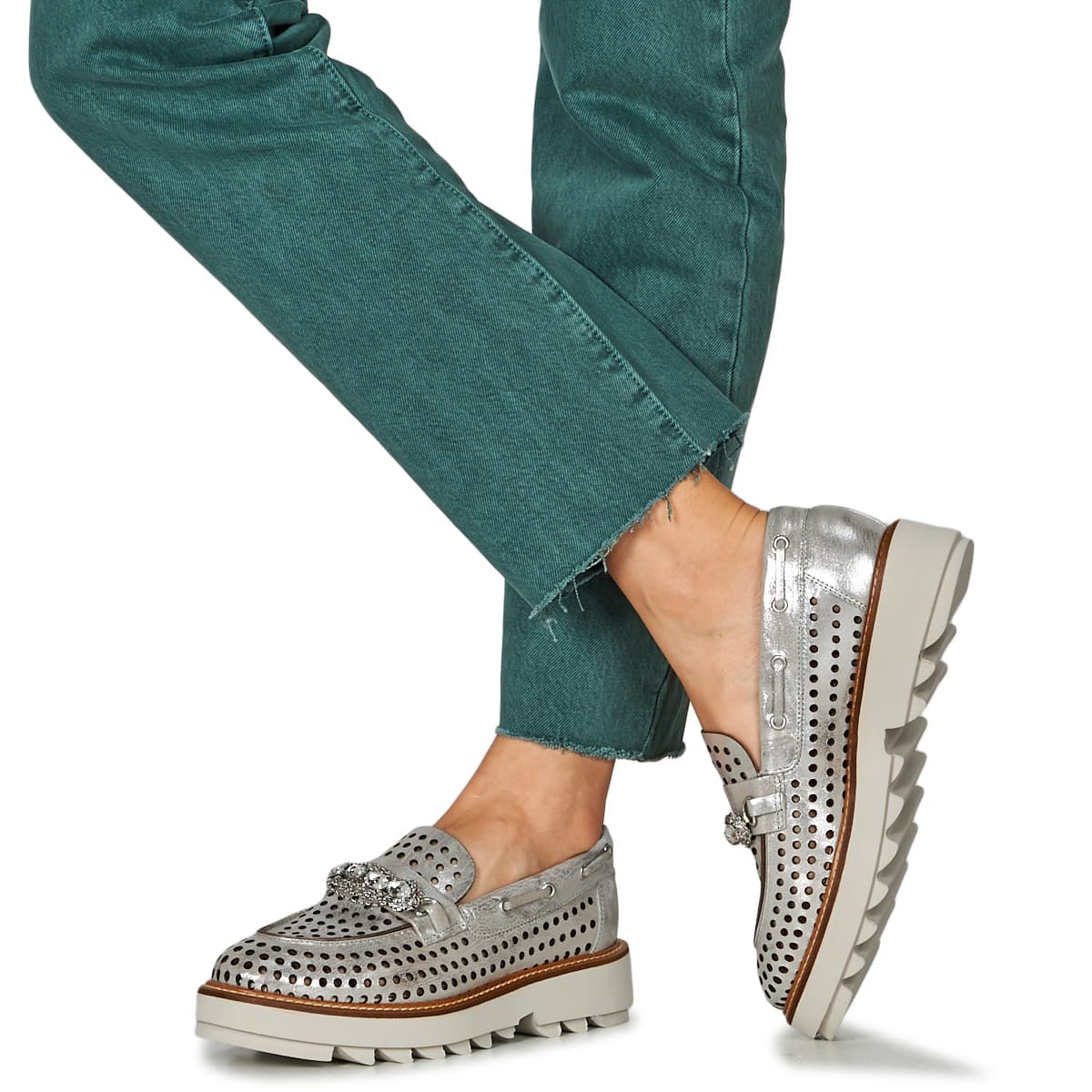 Women's Loafers Fru.it Silver