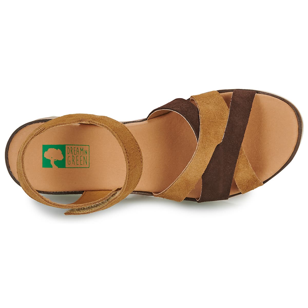 Women's Platforms Dream in Green Brown