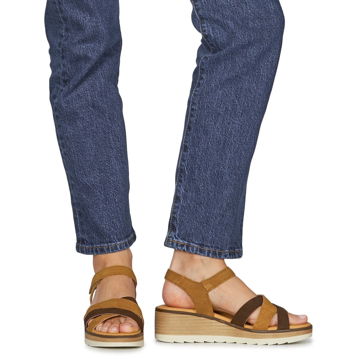 Women's Platforms Dream in Green Brown