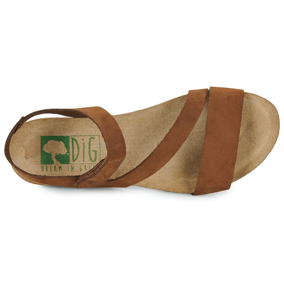 Women's Platforms Dream in Green Brown